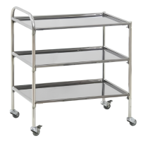 Столик процедурный передвижной (3 полки из нержавеющей стали)