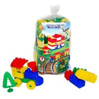 Деревянный конструктор "Строитель", 44 детали