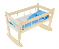 Кроватка-качалка для кукол деревянная № 11