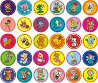 Наклейки круглые (30 шт.)