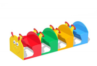 Игровой элемент для детской площадки "Веселая гусеница"