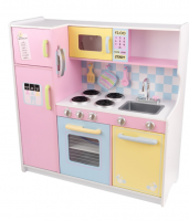 Большая детская кухня из дерева "Пастель"