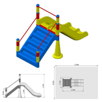 Горка для детской площадки (2900х1500х1900 мм)