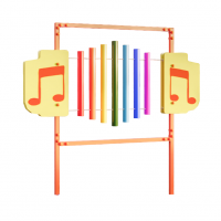 Элемент музыкальной площадки "Этюд" - вертикальный металлофон (срок изготовления 14 дней)