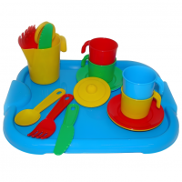 Набор детской посуды "Анюта" с подносом на 4 персоны