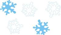 Комплект наклеек "Снежинки"