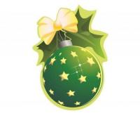 Декоративный элемент "Елочный шар" (зеленый)