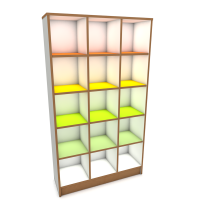 Шкаф для горшков на цоколе, 15 ячеек