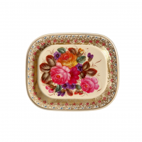 Поднос с жостовской росписью, 24х20 см