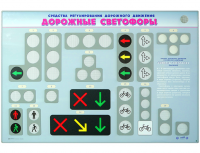 Базовый комплект светового оборудования "Дорожные светофоры" с беспроводным пультом дистанционного управления