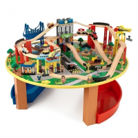 Деревянная железная дорога "Наш город", 80 элементов