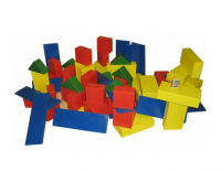 Конструктор детский деревянный "Строитель" напольный большой 78 элементов