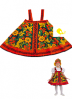 Хохлома расписной сарафан для девочки