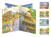 Декорация (ширма напольная) для сюжетно-ролевой игры 4 в 1 ЗООПАРК