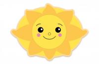 Декорация "Солнышко с лучиками" 78х58 см