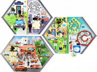 Комплект бизибордов (дидактических панелей) настенных СЛУЖБЫ СПАСЕНИЯ