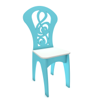 Стул взрослый нерегулируемый "Скрипичный ключ" покраска