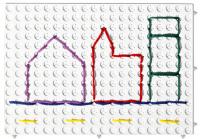 Конструктор Узорная шнуровка №1 (Конструктор белых панелей для создания композиций)