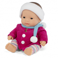 Кукла пупс Девочка Азиатка 21 см с комплектом одежды