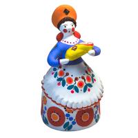 Дымковская игрушка "Барыня №1" (8-9 см)