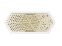 Декоративная тактильная панель - «Рельефные многоугольные формы»