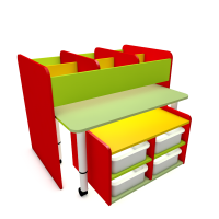 Многофункциональный модульный стол для развивающей деятельности с набором корзин