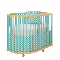 Овальная кроватка (бирюзовая)