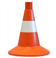 Сигнальный дорожный конус (мягкий, с одной световозвращающей полосой)