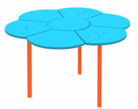 Столик архитектурный "Любит - не любит"