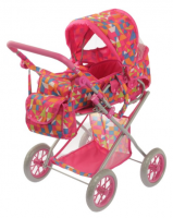 Коляска для кукол зимняя с переноской, корзиной и сумкой