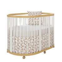 Овальная кроватка (белая)