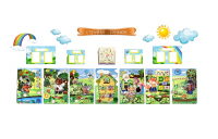 Комплект бизибордов (дидактических панелей) и декоративных панелей для оформления стены СТРАНА СКАЗОК. Серия СТРАНА СКАЗОК