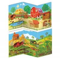 Декорация (ширма настольная) для сюжетно-ролевой игры 2 в 1 В ДЕРЕВНЕ