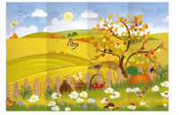 Декорация (задник сцены) "Осень в деревне"