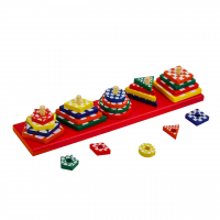 Пирамидка логическая "Разноцветные формы"