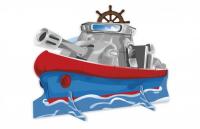 Двусторонняя декорация "Эсминец"