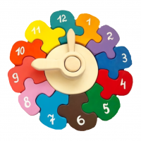 Пазл "Часы" деревянные