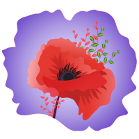 Наклейка интерьерная "Цветок" 6