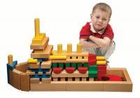 Конструктор "Архитектор" (цветной, в 4 ящиках), 128 деталей