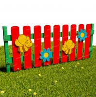 Забор из Экопластика "Пчёлки-цветочки"