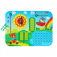 Обучающая доска-календарь "Веселый транспорт"