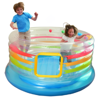 Батут прозрачный с окном "Круг с бортами"