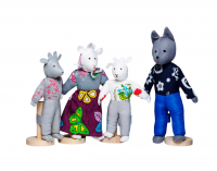 Театр "Волк и козлята" (4 персонажа)