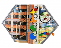 Бизиборд настенный СТРОИТЕЛЬ. Серия ИЗУЧАЕМ ПРОФЕССИИ