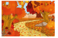 Декорация (задник сцены) "Золотая осень"