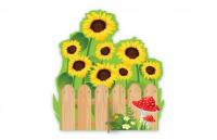 Декорация "Забор с подсолнушками"