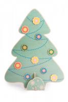 Декорация "Ель бирюзовая с магнитными игрушками"