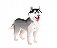 Уличная фигура "Хаска"