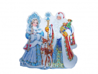 Уличная фигура "Дед Мороз со Снегурочкой и Олененком"