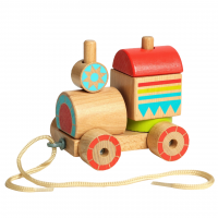 Паровозик-пирамидка на шнурке